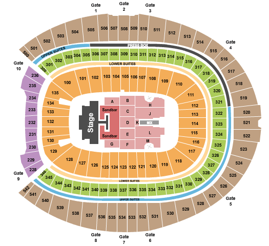 Empower Field At Mile High Kenny Chesney Seating Chart